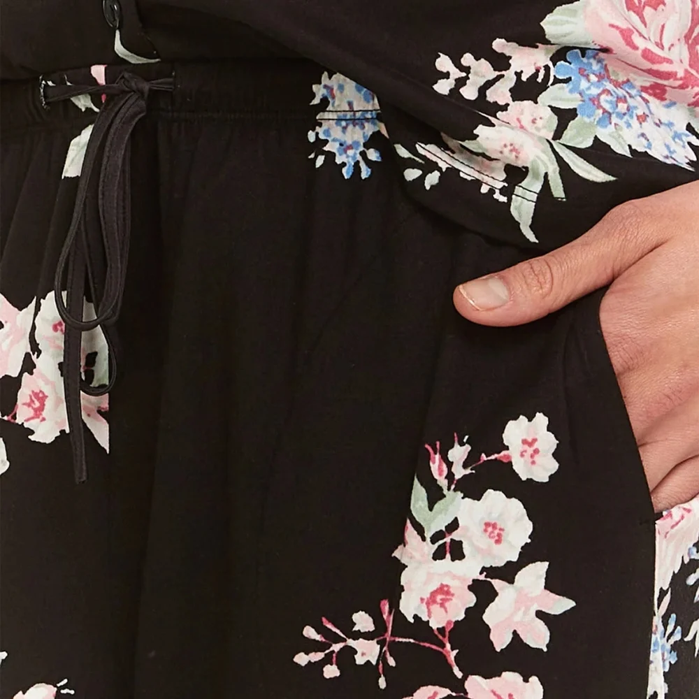 Flora Nikrooz Black Floral Pajama Set - Picture 7 of 13